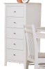 Lena White 5 Drawer Chest
