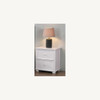 2-Drawer Nightstand included in the Beatrice White Queen 3-Piece Panel Bedroom Set