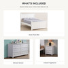What's included in the Beatrice White Queen 3-Piece Panel Bedroom Set