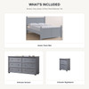 What's included in the Moreno Grey Queen 3-Piece Panel Bedroom Set