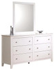Lena White Mirror shown with Optional Dresser