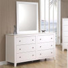 Lena White Mirror shown with Optional Dresser Room