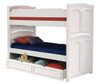 Seabrook Cottage White Twin over Twin Bunk Bed shown with optional Twin Storage Trundle and No Ladder