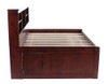 Duncan Brown Cherry Big Bookcase Full Bed with Storage Side View