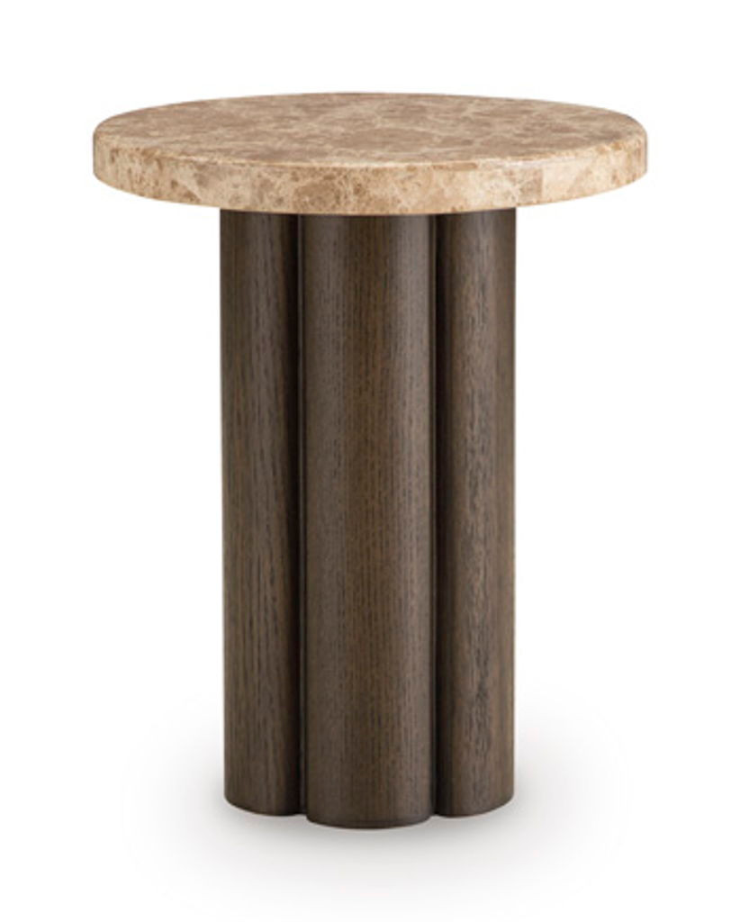 Darimore - Chair Side End Table - Burnished Brown