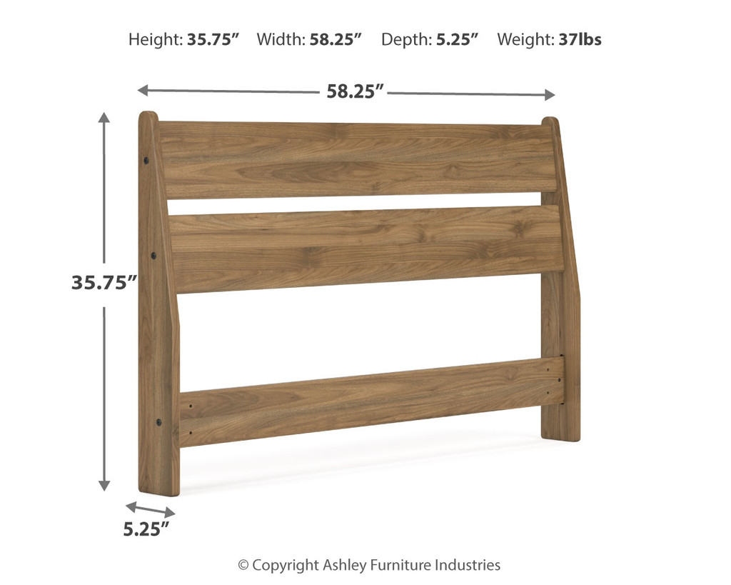 Deanlow Full Panel Headboard in Honey