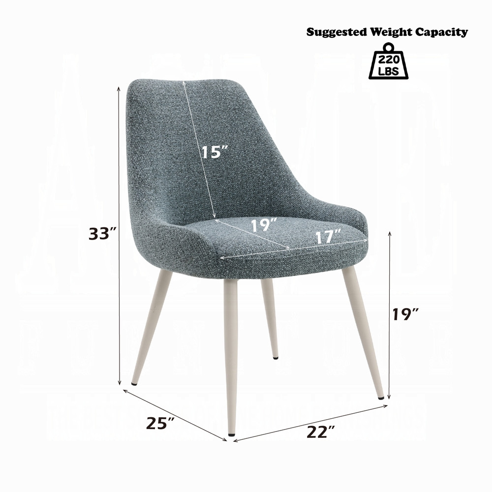 Manufacturer assembled-dimension diagram for Laela DN03696 chair.