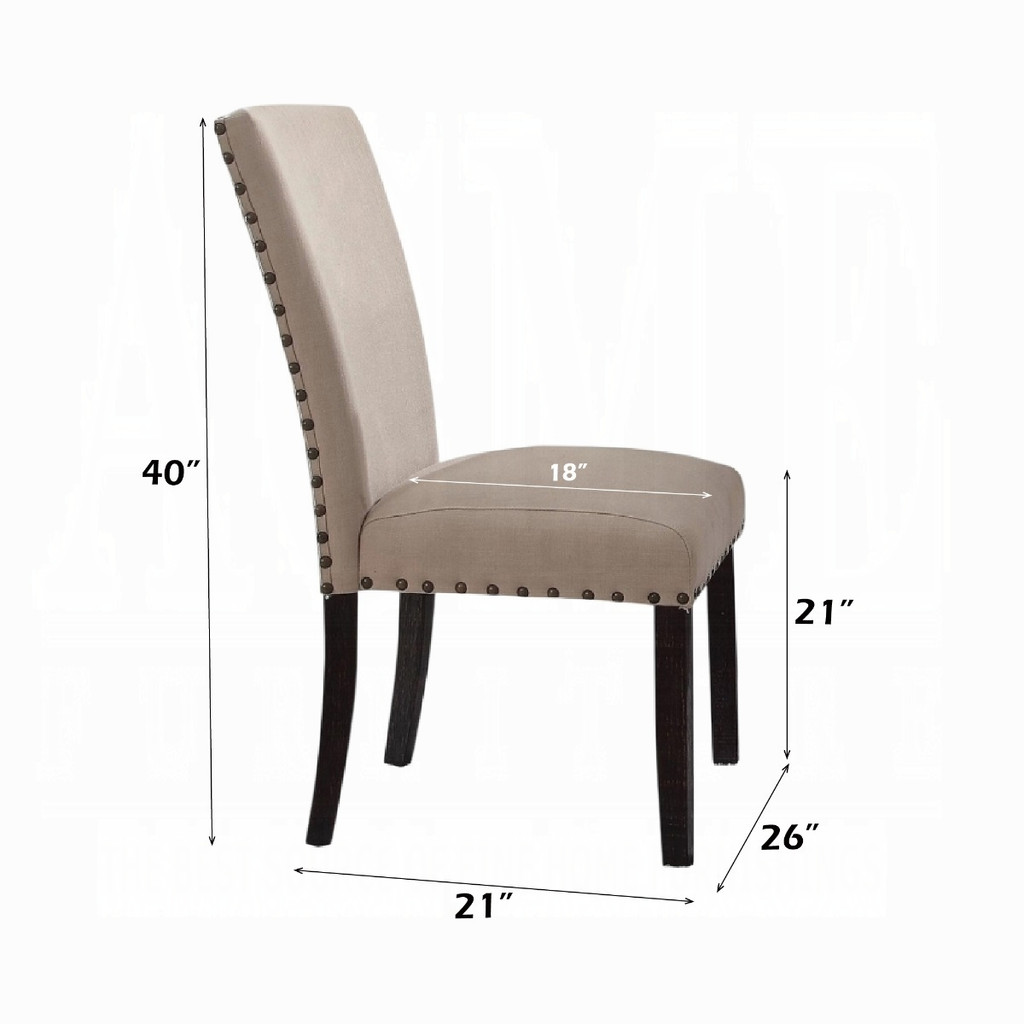 Manufacturer Nolan chair diagram:21W x26D x40H inches; seat height21 inches. Four chairs included.