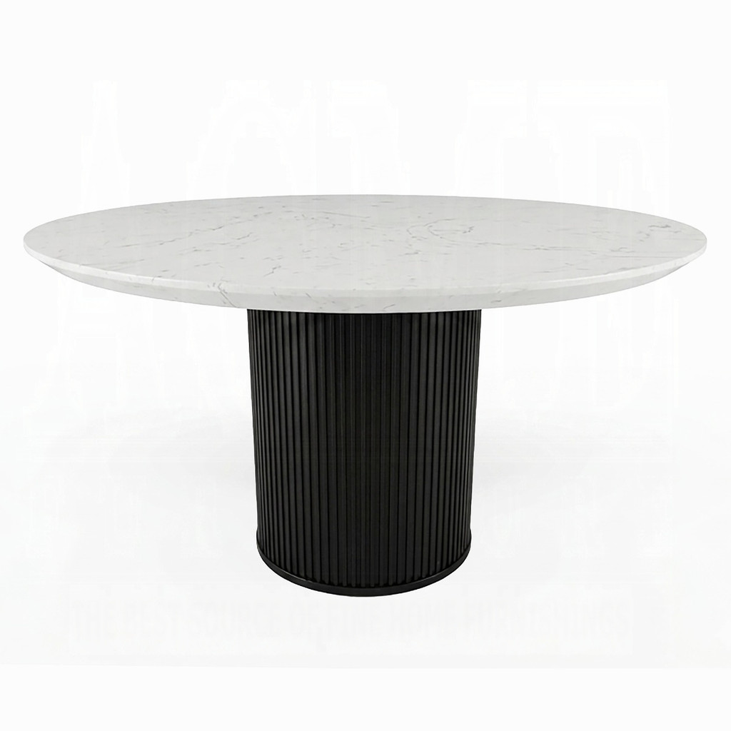 Included Jaramillo DN02141 54-inch round engineered-marble dining table. Four Gerardo60822 chairs are included and shown separately.
