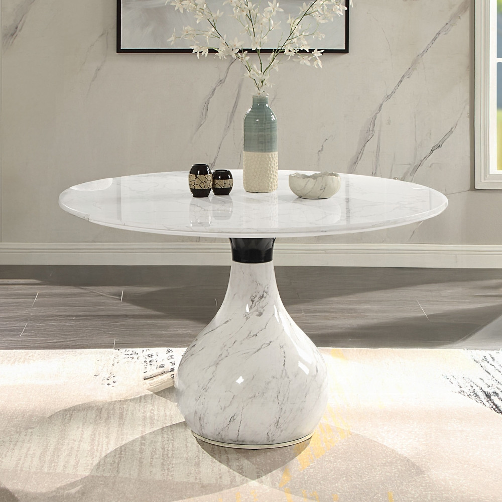 Koen table in a room setting. Decorative accessories, artwork and rug are not included.