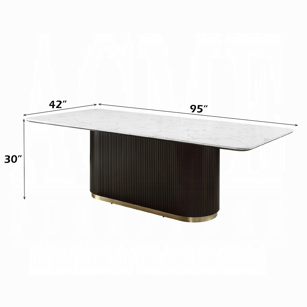 Manufacturer table dimensions: 95W × 42D × 30H inches.