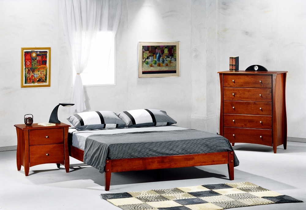 Eastwood Cherry Platform Bed Room