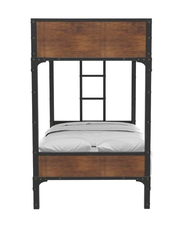 South Bank Metal Twin Bunk Beds Side View