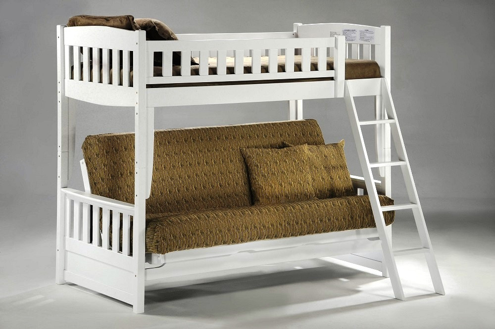 Hollywood White Futon Bunk Bed
