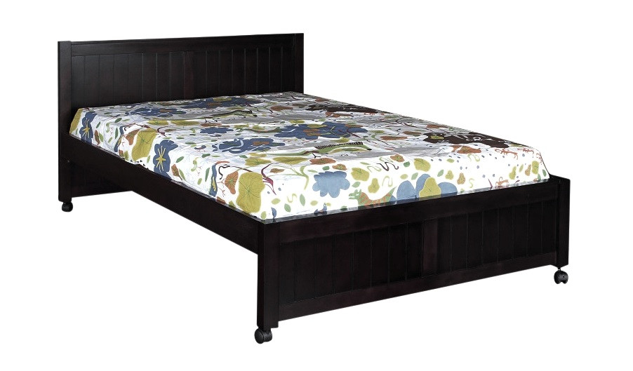 Thurston Black Optional Full Size Bottom Bed on Casters