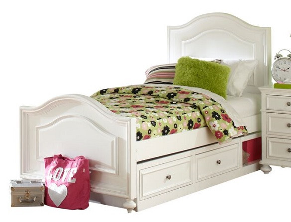 Daphne White Panel Beds for Girls
