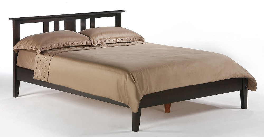 Westwood Chocolate Full Platform Bed Frame with Headboard