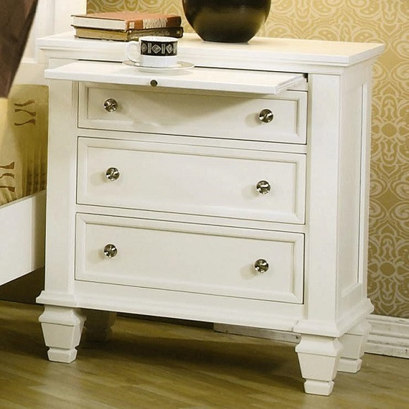 Dana Point White Nightstand Room