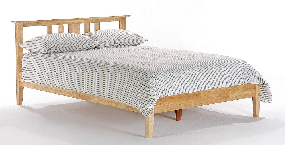 Bailey Natural Platform Bed Frame with Headboard