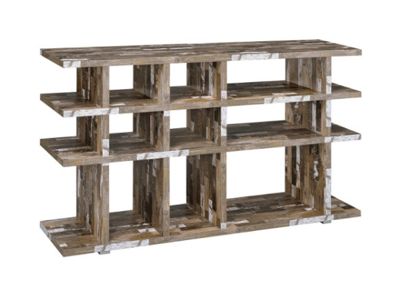 Josef 37" Wooden Bookshelf Back View