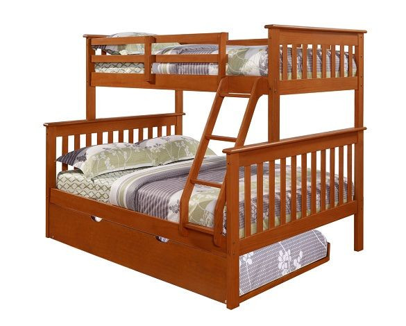 Park City Twin over Full Bunk Bed shown with Optional Twin Trundle