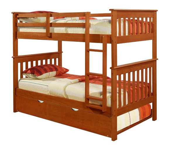 Park City Twin over Twin Bunk Bed shown with Optional Twin Trundle