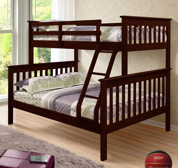 Weatherford Dark Cappuccino Twin over Full Bunk Beds Room