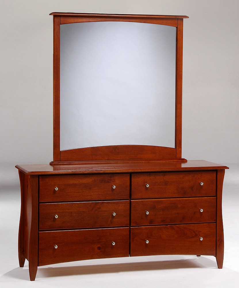 Eastwood Cherry Vertical Mirror shown with Optional 6 Drawer Dresser