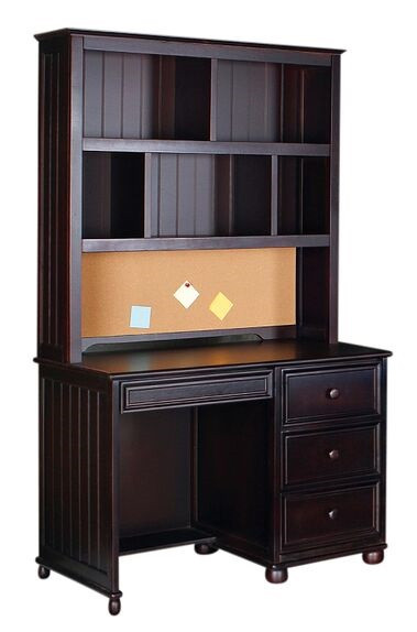Foster Espresso Student Desk Hutch shown with Optional Student Desk