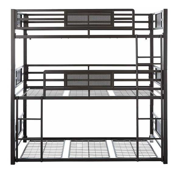 Triad Metal Twin Triple Bunk Bed Front View