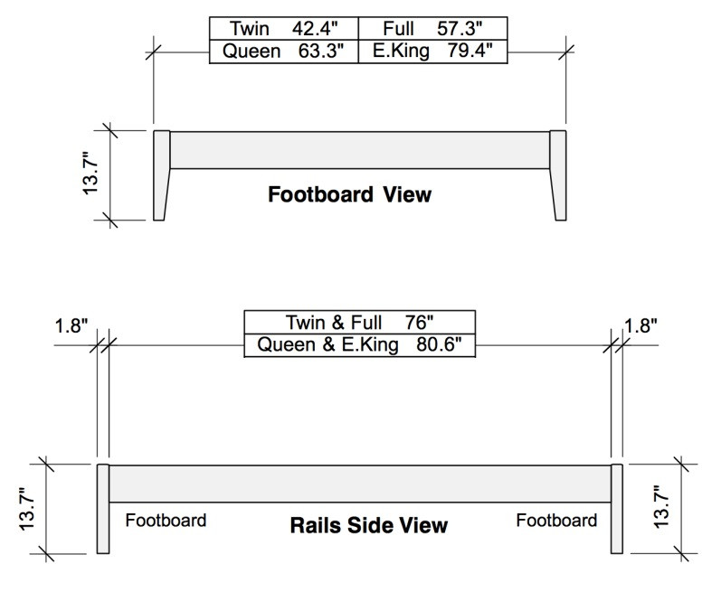 Westwood Chocolate Platform Bed Dimensions