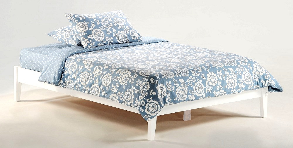 Hollywood White Platform Bed