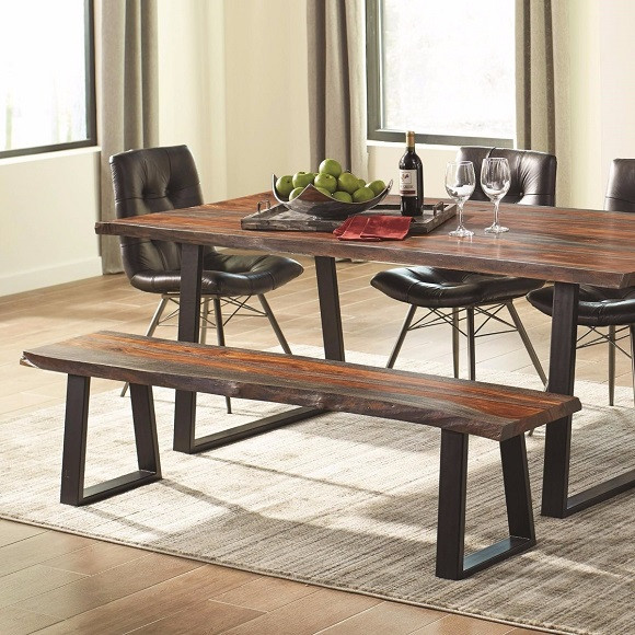 Olympic Dining Bench shown with Optional Dining Table and Chairs