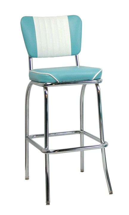 Cetus Retro Bar Stool shown with Reef Vinyl