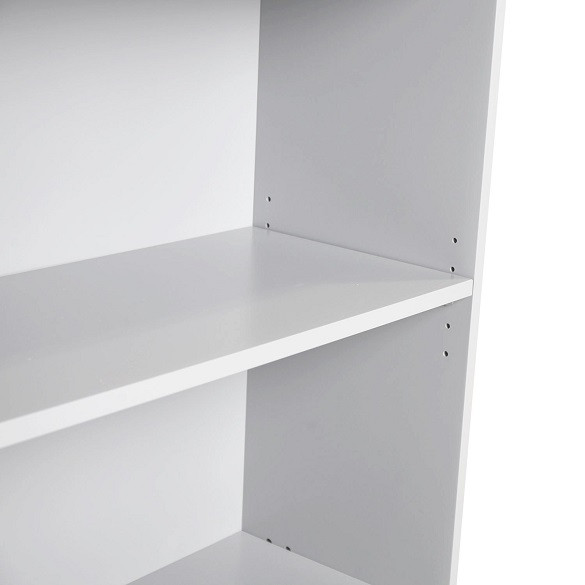 Chelsea White 3 Shelf Bookcase Detail