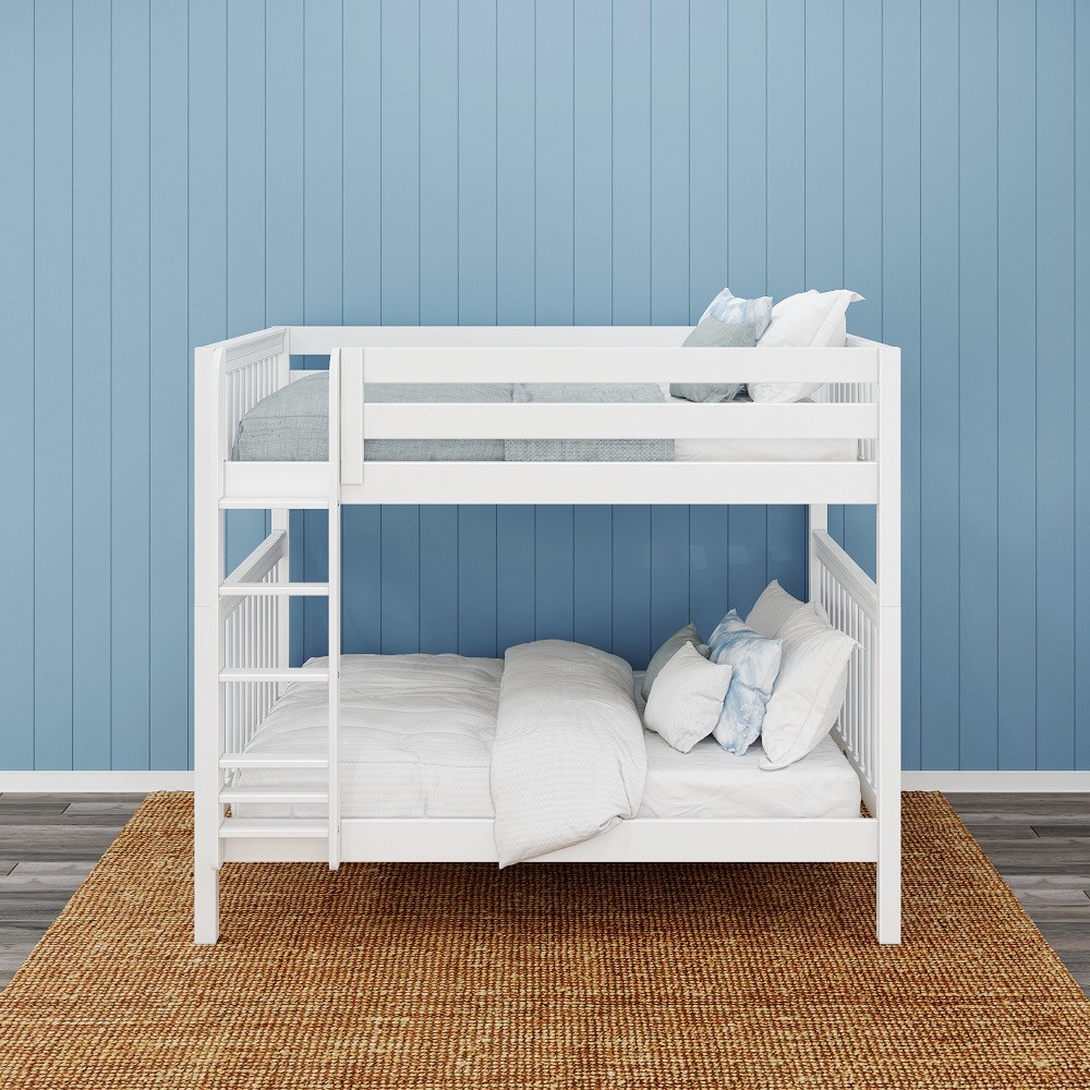 Lily White Queen over Queen Bunk Bed Front View Room