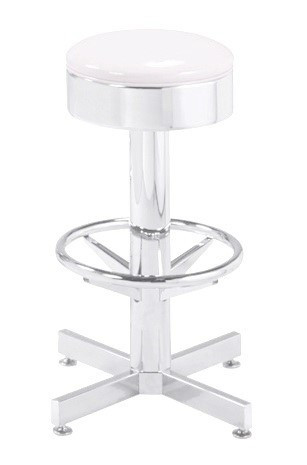 Rheah Retro Swivel Bar Stool shown with White Vinyl