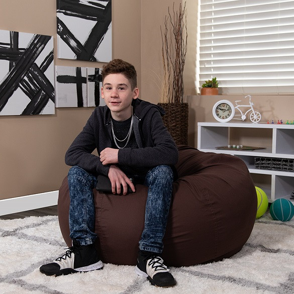 Brown Bean Bag Chairs for Teens with Teen Room