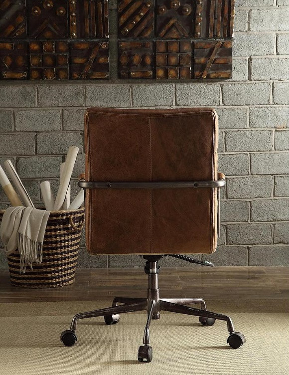 Floyd Leather Executive Office Chair Back View