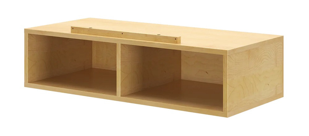 Bennett Natural Optional Single Under Bed Storage Cubby Angled View