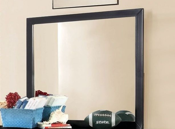 Decker Black Rectangle Mirror Room