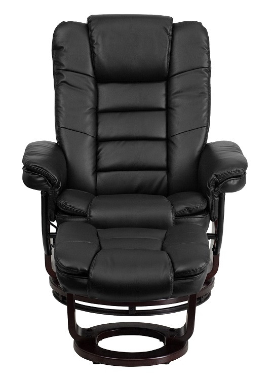 Diplomat Black Swivel Recliner only Front View