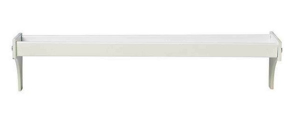 Stella White Long Bed Shelf Front View
