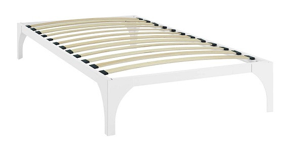 Marcus White Full Size Platform Bed Frame Only
