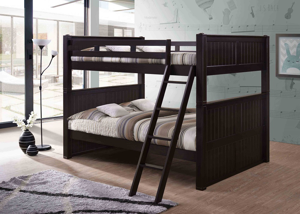 Foster Espresso Queen Size Bunk Beds Room