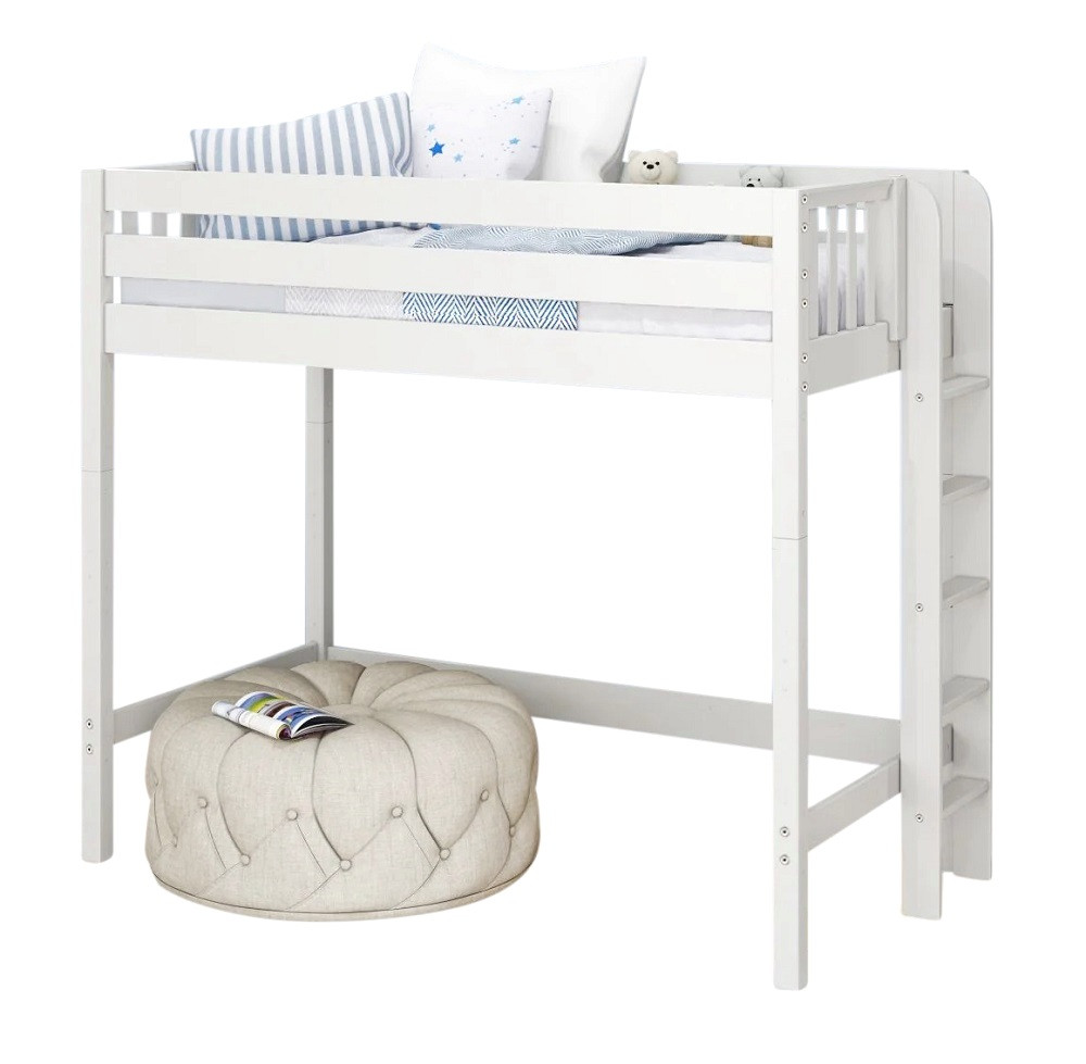 Crystal White Twin XL College Loft Bed