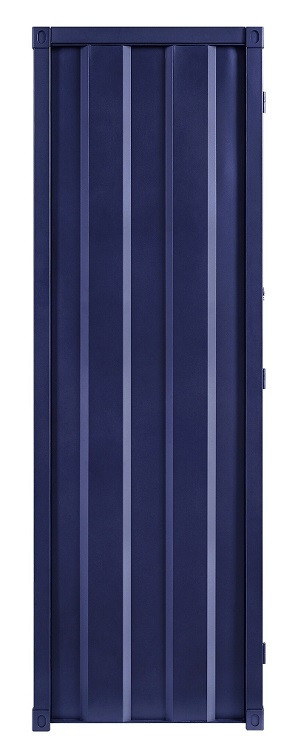 Shipping Container Blue Metal Storage Cabinet side