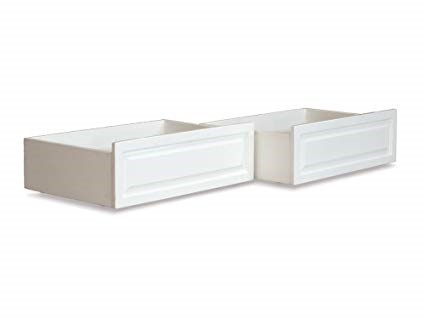 Cardiff White Bunk Beds underbed storage drawers