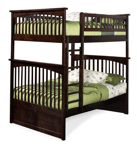 Fernando Walnut Bunk Beds twin over twin