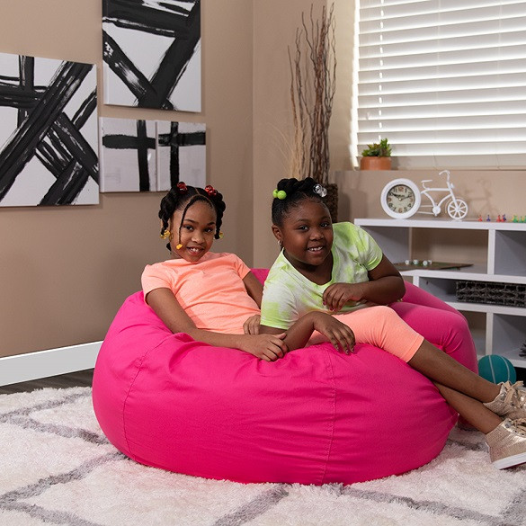 Hot Pink Bean Bag Chairs for Teens with 2 Kids Room